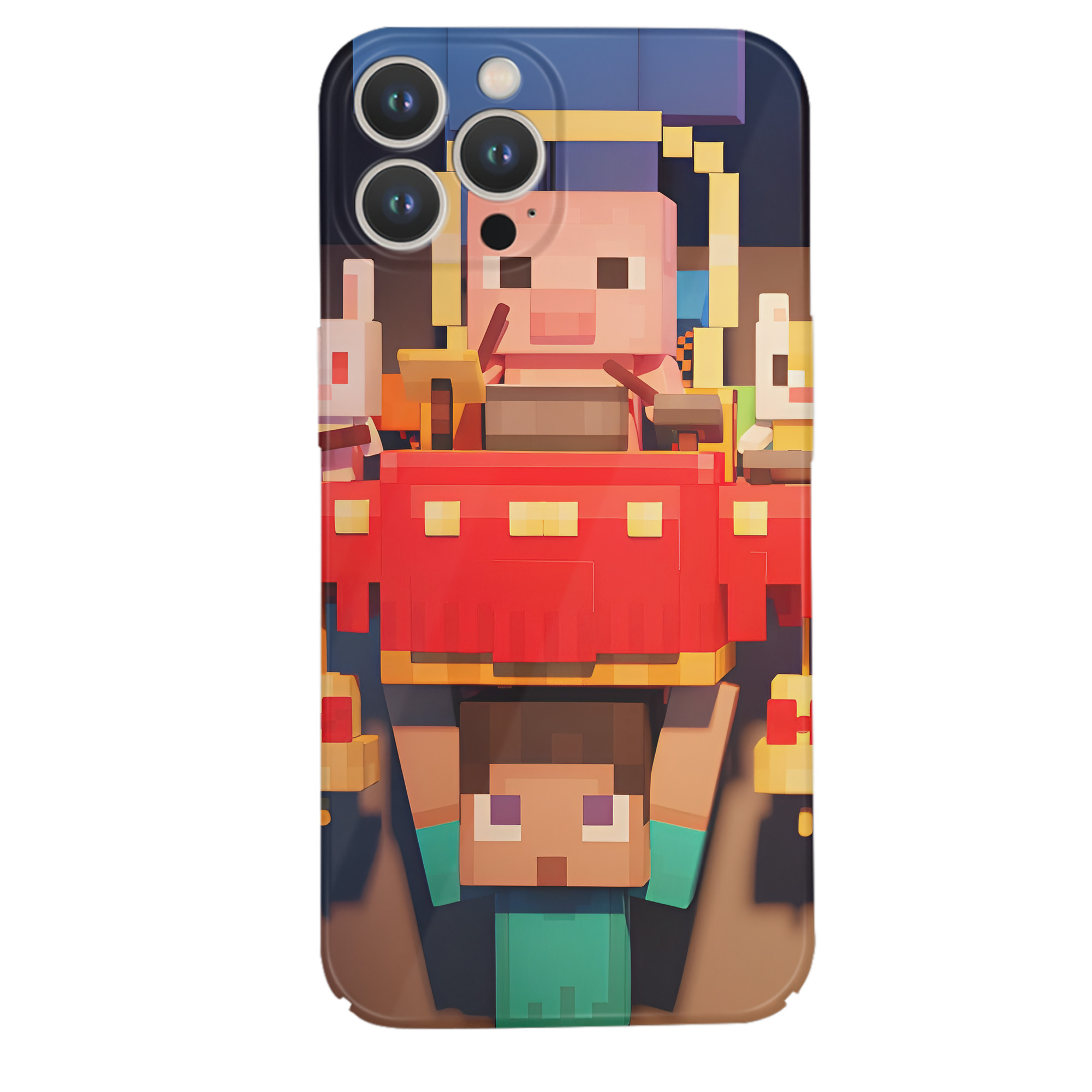 （画像用） マインクラフト ブロックの世界 Minecraft MC Block world 【iPhone 14シリーズ対応】ハードケース